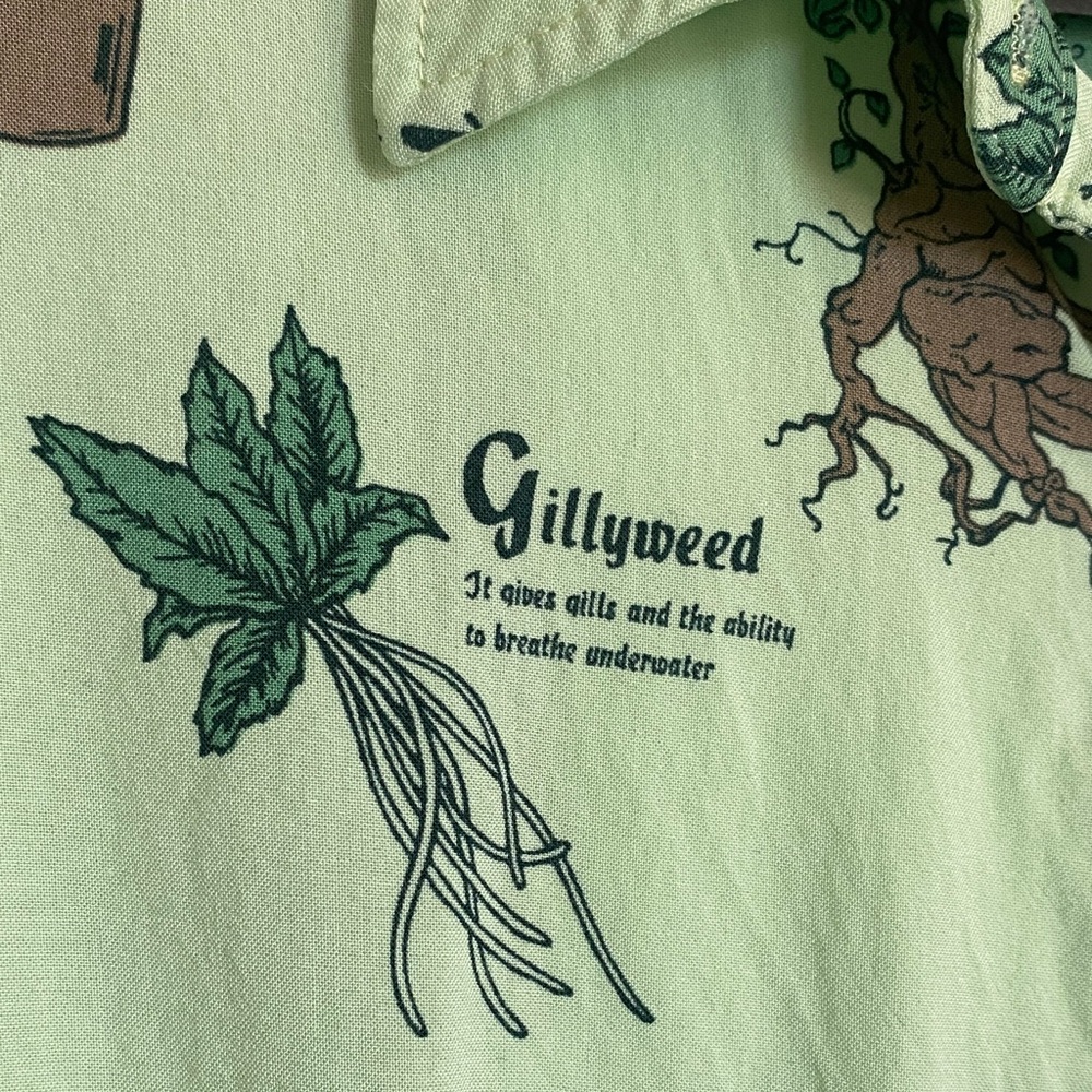 Warner Bros. Harry Potter Green Botanical Shirt - Picture 5 of 7